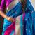 Blue woven design zari silk blend paithani saree