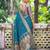 peacock blue banarasi silk blend saree for women | festive & wedding traditional party ethnic wear
