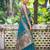 peacock blue banarasi silk blend saree for women | festive & wedding traditional party ethnic wear