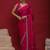 Pink embellished beads and stones satin saree
