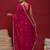 Pink embellished beads and stones satin saree