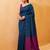 teal blue cotton blend saree for women | festive traditional & party wear ethnic saree