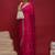 Pink embellished beads and stones satin saree
