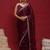 Purple embellished zari satin saree with blouse