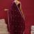 Purple embellished zari satin saree with blouse