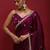Purple embellished zari satin saree with blouse