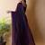 Purple satin saree