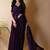 Purple satin saree