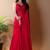 Red poly georgette saree