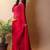 Red poly georgette saree