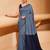 blue grey cotton blend saree for women | festive traditional & party wear ethnic saree