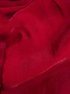 Red poly georgette saree 5