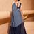 blue grey cotton blend saree for women | festive traditional & party wear ethnic saree