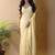 Yellow silk blend saree