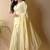 Yellow silk blend saree