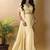 Yellow silk blend saree
