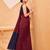 maroon cotton blend saree for women | festive traditional & party wear ethnic saree