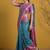 Multicolor ethnic motifs silk blend handloom patola saree