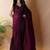 Maroon poly georgette saree