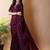 Maroon poly georgette saree