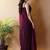 Maroon poly georgette saree