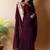 Maroon poly georgette saree