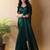 Green poly georgette saree
