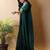 Green poly georgette saree