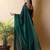 Green poly georgette saree