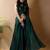 Green poly georgette saree
