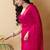 Pink fandy satin silk party wear saree