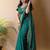 Teal silk cotton handloom saree