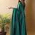 Teal silk cotton handloom saree