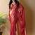Red satin saree