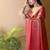 Red satin saree