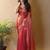 Red satin saree