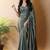 Green silk blend saree