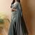 Green silk blend saree