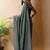 Green silk blend saree