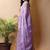 Lavender poly chiffon designer saree