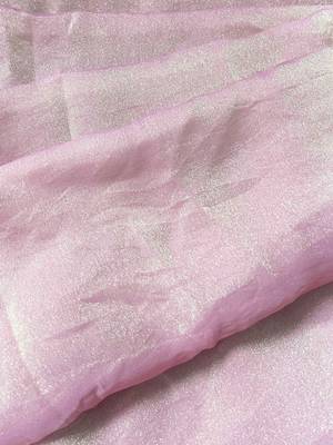 Pink woven design poly georgette saree 5