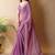 Purple poly georgette saree