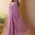 Purple poly georgette saree