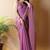 Purple poly georgette saree