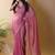 Pink poly georgette saree