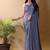 Purple silk blend saree