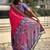 Pink woven design zari silk blend patola saree