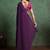Purple sequinned border saree with heavy embroidered blouse piece