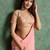 Pink solid pink saree with sequinned detail blouse piece