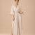 Silver embroidered mashroo silk drape kaftan